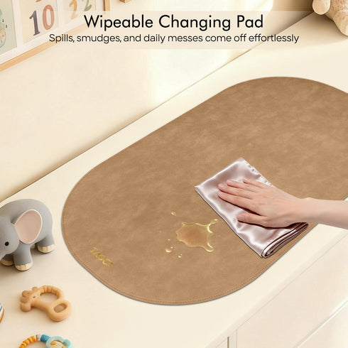 Changing Pad Portable, Diaper Changing Pad, Baby Changing Mat, Waterproof & Wipeable Vegan Leather Change Pad for Home