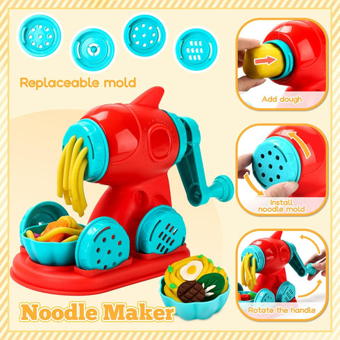 59 3 1 Sets 3-4-8, Playset Aprilwolf PCS in Dough for Kids Ages Art Crafts Dough Tools Kit, Ice Cream Noodle Hamburger