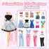 25 PCS Doll Clothes for 11.5 Inch Girl Doll, Including 3 Flower Dresses, 2 Sequin Dresses, 3 Casual Wear