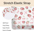 Cstdyfrv 52"x28" Strawberry Pink Bows Floral Baby Crib Sheets Sweet Watercolor Strawberry Daisy Flowers Soft Baby