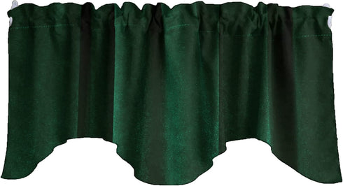 Zen Creative Designs Solid Stretch Velvet Scalloped Wave Window Valance Home Dcor