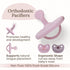 (Set 2) 100% 0+ Orthodontic Silicone Pacifiers of Food-Grade, One-Piece Design, Soft Orthodontic Nipple, Airflow