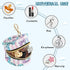 YETTASBIN Bow Portable Pacifier Holder Case with Metal Hook Buckle & Zipper for Diaper Bag and Stroller, Versatile