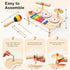 9-in-1 Set, 1-3, WINYGZ Baby Drum Low Noise Montessori Musical Instruments for Toddlers Safe & Durable Wooden Music