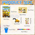 72 Set Cinrobiye Pcs Construction Party Favors Truck Car Coloring Books with Stacking Crayons Bulk Engineering Vehicle