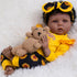 22 Inches Set 3+, Aori Reborn Baby Dolls Black - Realistic Baby Doll Black American Lifesize Reborn Girls with Hair