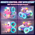 360 4WD 2.4GHz 3 4 5 6 7 8 Lehoo Castle Remote Control Car for Girls Rotating, Unicorn Monster Truck with Light