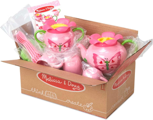 Set (15 Melissa & Doug Butterfly Tea pcs) - Play Food Accessories