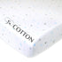 American Baby Company 100% Natural Cotton Fitted Crib Sheet, 52" x 28", Blue Stars and Moons