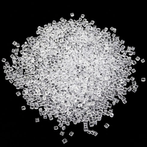 yueton 100g 3mm Clear Plastic Miniature Dollhouse Ice Cubes, Fake Ice Cubes for Dollhouse Beer Drinks Accessories
