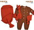 Minora Set, 1 Set (1 1 1 0-8 Newborn Essentials Baby Swaddle Blanket Piece Pacifier Holder, Cocoon Swaddle Sack, Teddy