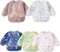 Hafftnun Long Sleeved Bibs,5 PCS Waterproof Wearable Bibs with Sleeves,Baby Feeding Smock 6-30