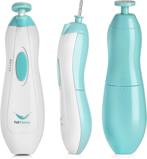Totfame Trimmer 9pc Trimmer Set Baby Nail File Electric - Baby Nail Electric - Electric Nail File Baby with Light