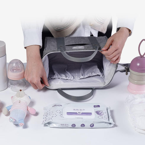 Compact Baby Diaper Tote Bag for Travel - Perfect for Diapers, Toys & Snacks