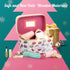 Set Playset 3 4 5 6 7 GAGAKU Wooden Makeup Toy Wood Hair Salon Toddler Wooden Makeup Kit for Girls,Christmas Birthday
