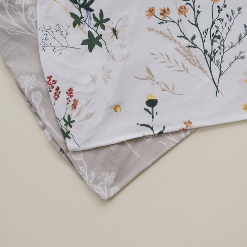 Pobibaby - 2 Pack Premium Bassinet Sheets for Standard Bassinets, Ultra-Soft Jersey Knit, Stylish Floral Pattern