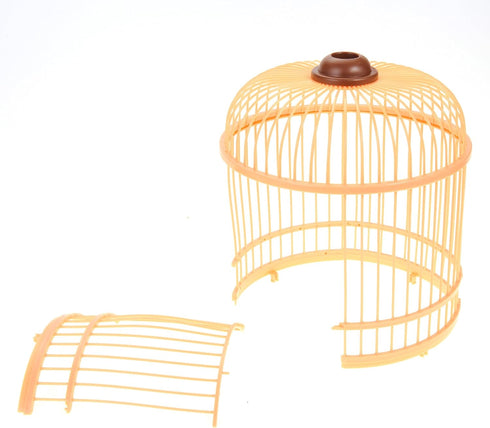 PowerTRC Singing & Chirping Bird in Cage, Realistic Sounds & Movements, Battery Operated, 10” x 7”