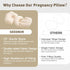 Pregnancy Pillow for Sleeping, Portable Maternity Pillow Double-Side, Belly, Hip, Back Support for Pregnant Women