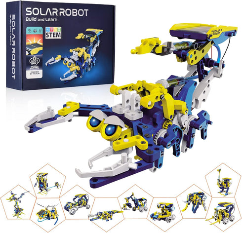 STEM Projects 11-in-1 Solar Robot Toy for Kids Ages 8-14 - Science Kits Educational Robotics to Build