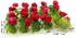 20Pcs Miniature Flower Cluster Grass Flower Tufts - Red Flower Tufts for Mini Dollhouse, Fairy Garden, Railway Scenery
