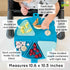 3 Silicone On-The-Go Snack Mat Foldable Reusable Placemat with Compartments and Lids Travel-Friendly Baby and Toddler