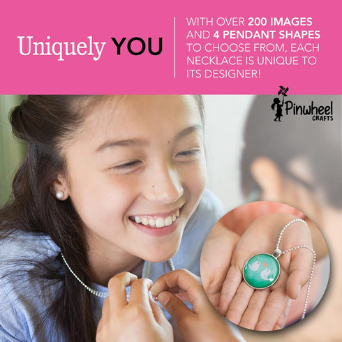 8-12+ 200 Pinwheel Crafts Pendant Jewelry Making Kit for Girls Years, Necklace and Bracelet Making Kit for Kids Single