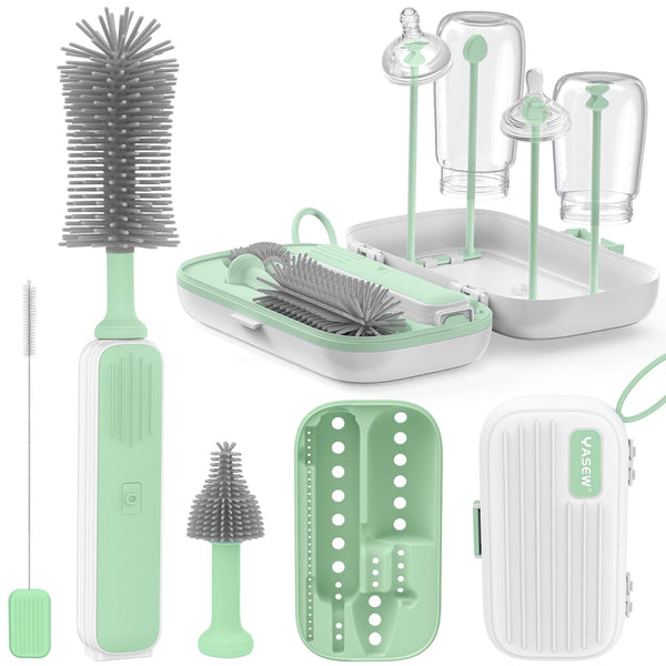 Yasew Electric Bottle Brush Cleaner, Baby Bottle Brush Travel Set, 360 Efficient