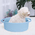 ABenkle Small Woven Basket, 12"x 8" x 5" Cute Rope Storage Basket for Cat Dog Toys, Decorative Gift Basket (Blue)