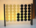 Unique Acrylic Four in a Row Game - Aesthetic 2 Player Board Game for Family, Travel Board Games (Black and Gold)