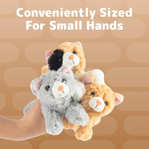 PREXTEX Realistic Small Cat Stuffed Animal, 6 inch Plush Kittens with Lifelike Details, 6 Pack for Kids or Home Decor