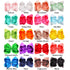 DeD 20 Pcs 8" Hair Bows Clips Boutique Grosgrain Ribbon Big Large Bows for Baby Girls Teens Kids