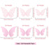 Outus 120 Pieces Pink 3D Layered Butterfly Wall Decor, Removable Stickers for Birthday Cake Decorations Crafts