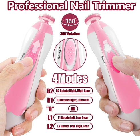 Trimmer 6 1 Set Baby Nail Electric, in Rechargeable Baby Nail Clippers Manicure Grooming Kit for Toddler Infant