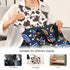 Portable Changing Pad for Baby, Black Cow Travel Diaper Changing Pad Waterproof Changing Mat with Built-in Pillow