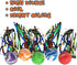 ArtCreativity Comet Balls, Bulk Set of 20 Bouncy Super Balls with Colorful Streamers, Birthday Party Favors for Kids