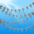 10 Meters Checkered Pennant Banner, Racing Flag Party Decoration for Race Theme Birthday Party