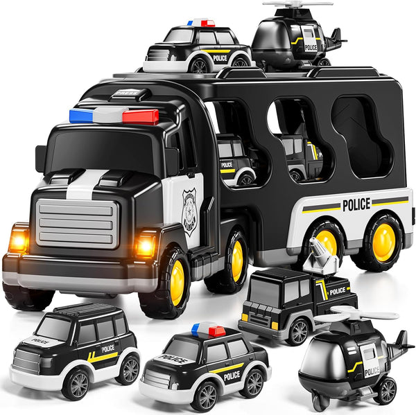 JUKUDAHU Police Truck Toy for 3 4 5 6 Years Old Boys