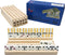 Yuanhe Domino Holder Trays Rack, Set of 4 Wooden Tiles Stand Holders for Mexican Train Rummy
