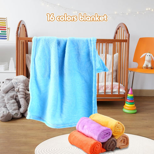 16 16 (20 28 Inch) Kinlop Pcs Flannel Blanket Flannel Stroller Soft and Warm Newborn Nursery Bed Blankets Blanket