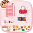 164pcs 4 Miniature Supermarket Shelves Furniture Model Layers Shelf Display Rack Doll House Accessory Storage Bookshelf