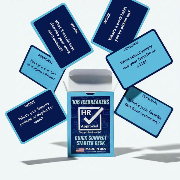 Team Building Games for Work - 106 Conversation Cards for Coworkers, Meetings,
