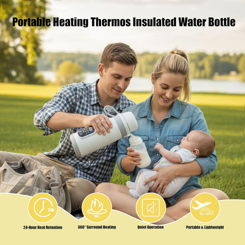 Slxypater Portable Milk Warmer for Baby - Dual Heating Modes for Breast Milk & Water,Bottle Warmer On The Go,Fast