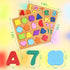 3-5, Pack 3 3 4 5 Alphabet Wooden Puzzles for Toddlers of ABC, Number and Shape Puzzle, Preschool Educational Learning