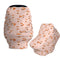 Pink Fox Baby Car Seat Canopy Nursing Cover for Breastfeeding Multi-Use Infant
