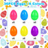 36 3.35" 6 JIALWEN PCS Fillable Plastic Easter Eggs Styles Bright Colors Empty Easter Eggs for Easter Basket Stuffers
