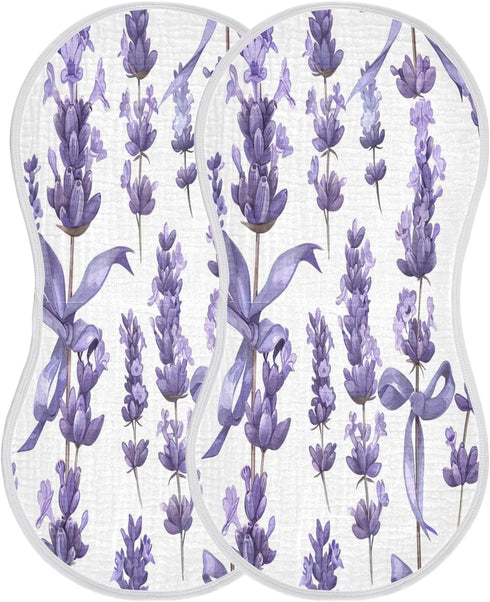 YEGAME Set 1 11 22 Inch Muslin Baby Burp Cloths of - Lavender Super Absorbent Cotton Burping Rags Soft Baby Washcloths