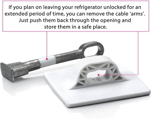 Refrigerator Lock - White Without Padlock