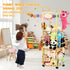 Organizer,54"Plush Stuffed Animal Zoo Storage Large Wooden Stuffed Animal Holder&Toy Storage for Kids Playroom