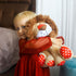 Love Lion Stuffed Animal, King Lion Plush Toy with Heart Shape Mane Tail for Kids Baby Lover Birthday Gift, 13.8“