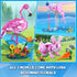 3 1 Set 3 558PCS 6+ HOGOKIDS Easter Bunny in Pink Building with Flowers, Animal Figure with Building Options